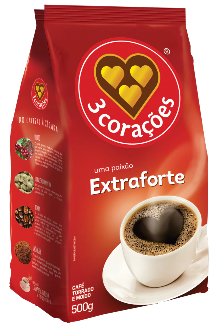 CAFÉ EXTRA FORTE 3 CORAÇÕES 