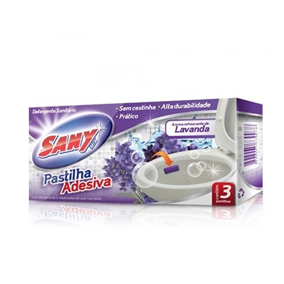 PASTILHA ADESIVA SANITÁRIO LAVANDA SANY