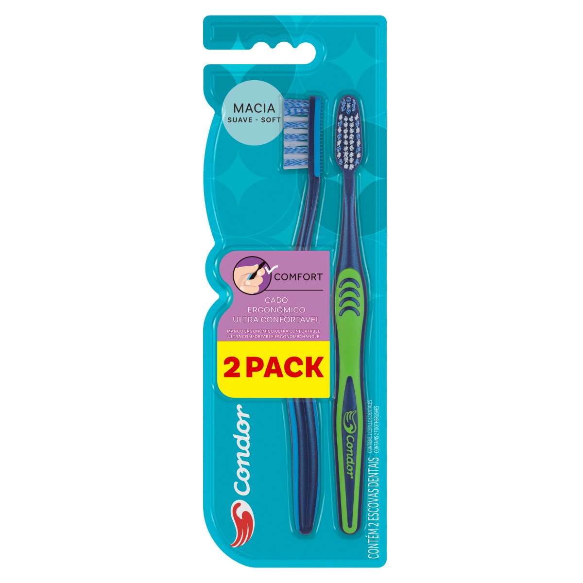 ESCOVA DENTAL CONFORT MACIA LEVE 2 PAGUE 1 CONDOR 