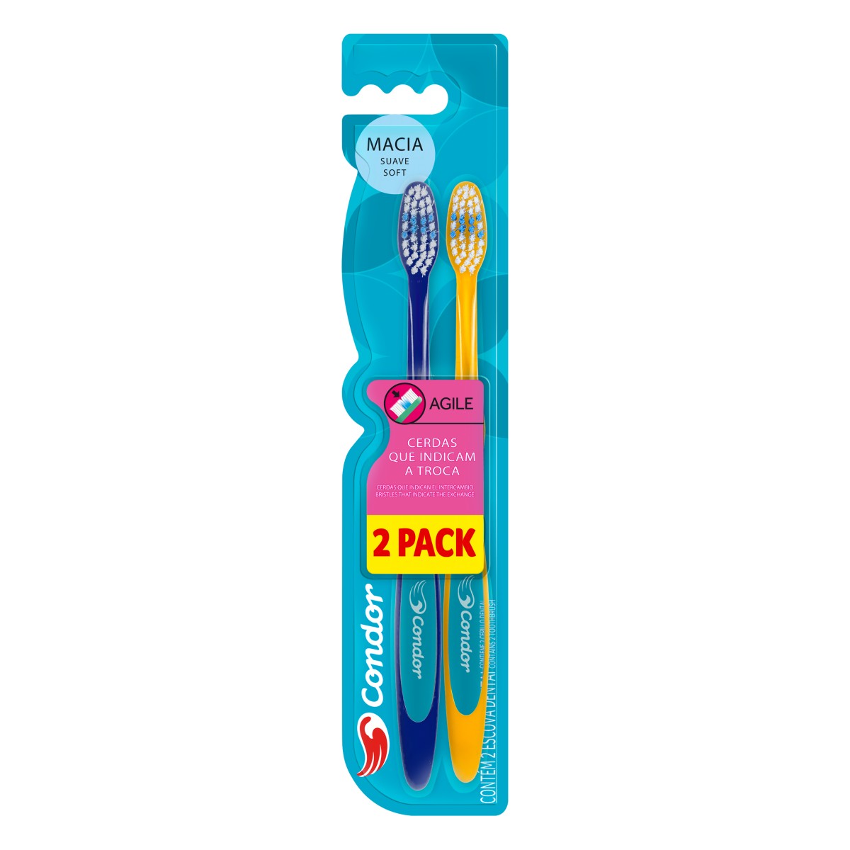 ESCOVA DENTAL AGILE MACIA LEVE 2 PAGUE 1 CONDOR 