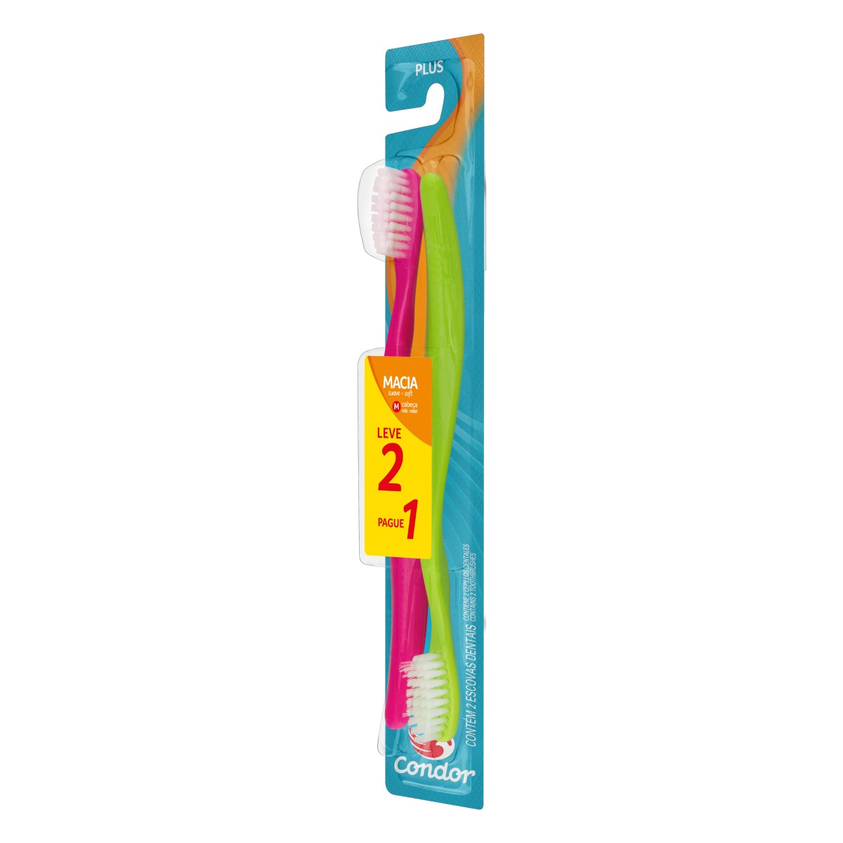 ESCOVA DENTAL PLUS MACIA LEVE 2 PAGUE 1 CONDOR 