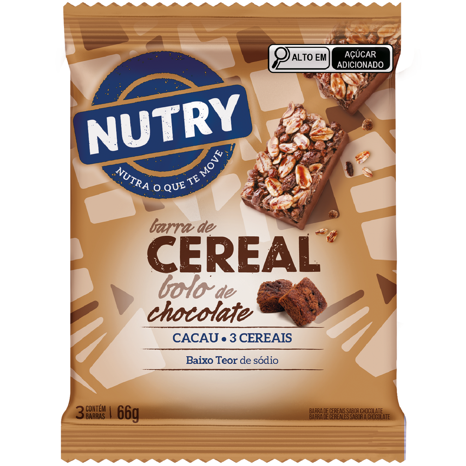 BARRA CEREAL SACHÊ BOLO CHOCOLATE NUTRY 