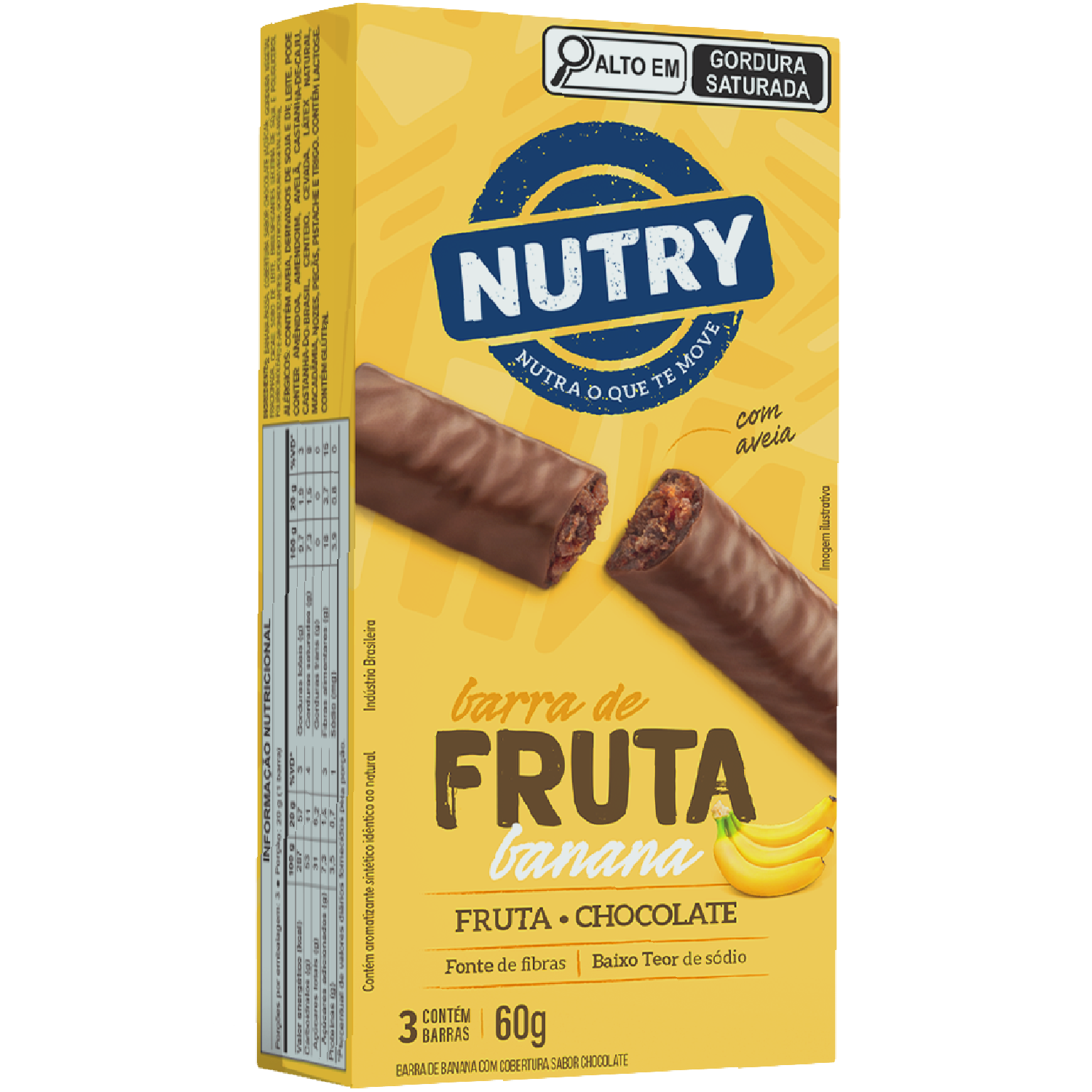 BARRA DE FRUTAS BANANA COM CHOCOLATE NUTRY 