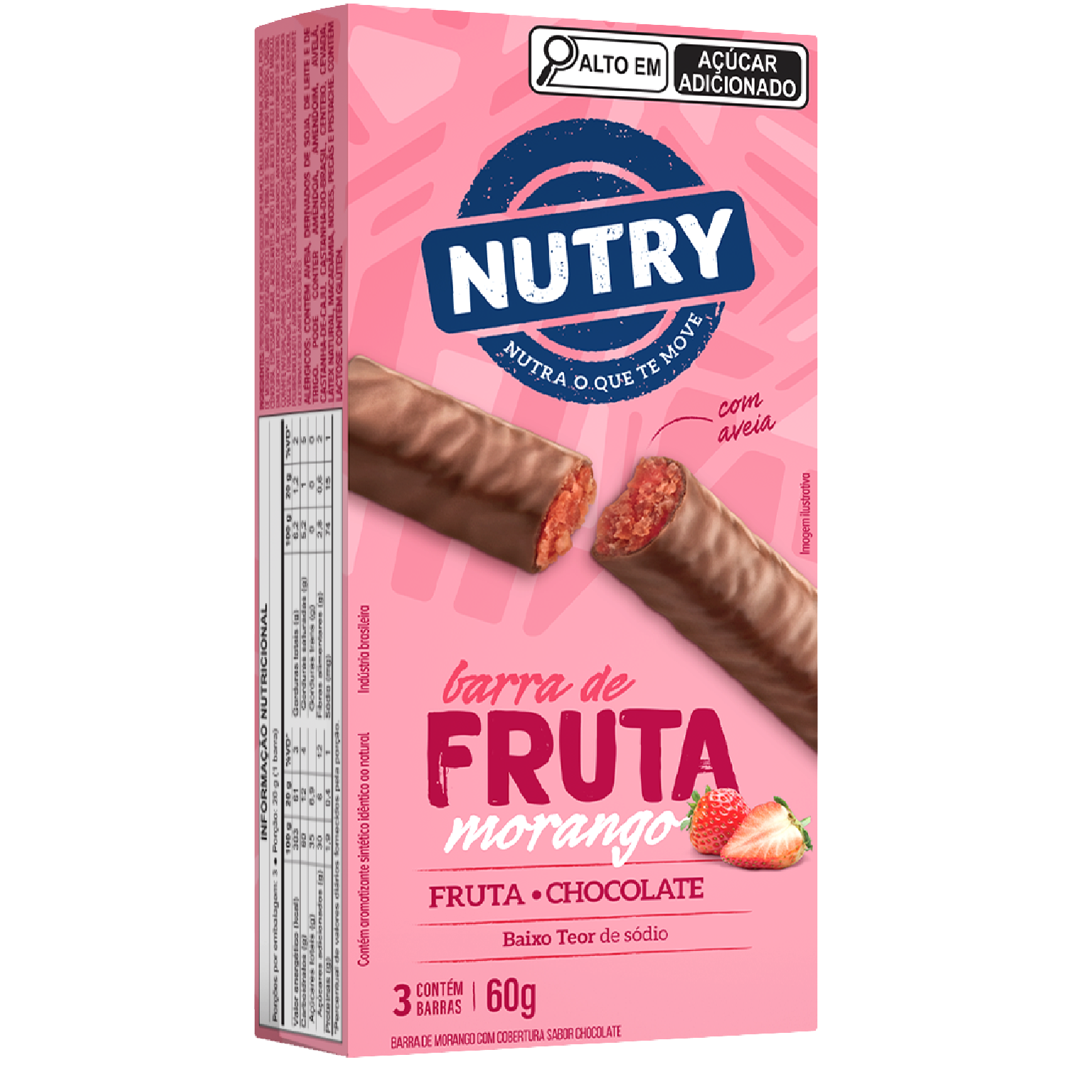 BARRA DE FRUTAS MORANGO NUTRY 