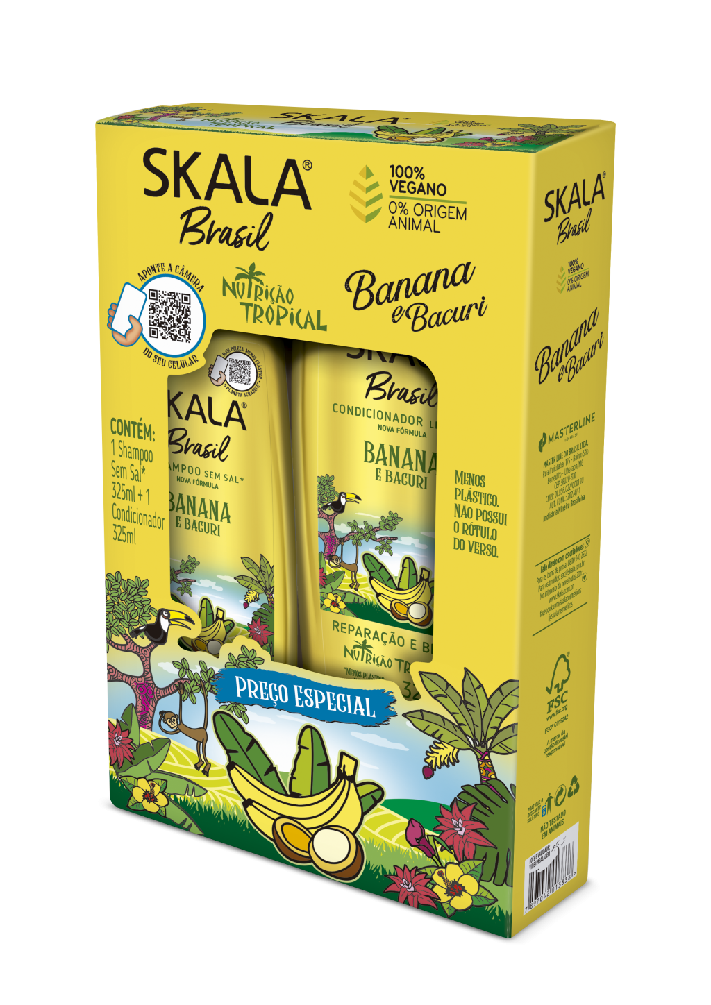 SHAMPOO+CONDICIONADOR BANANA E BACURI SKALA 