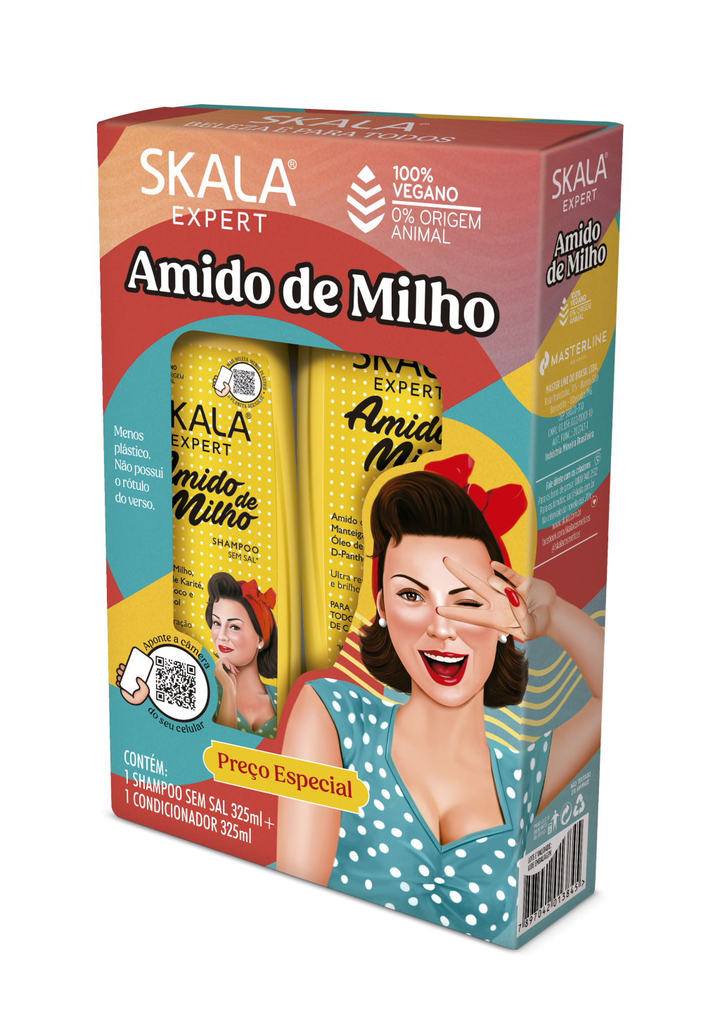 SHAMPOO+CONDICIONADOR AMIDO DE MILHO SKALA  