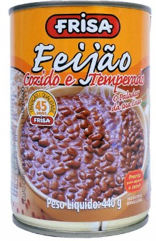 FEIJÃO COZIDO TEMPERADO CARIOCA LATA FRISA 