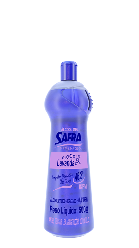 ÁLCOOL GEL 46 INPM LAVANDA SAFRA