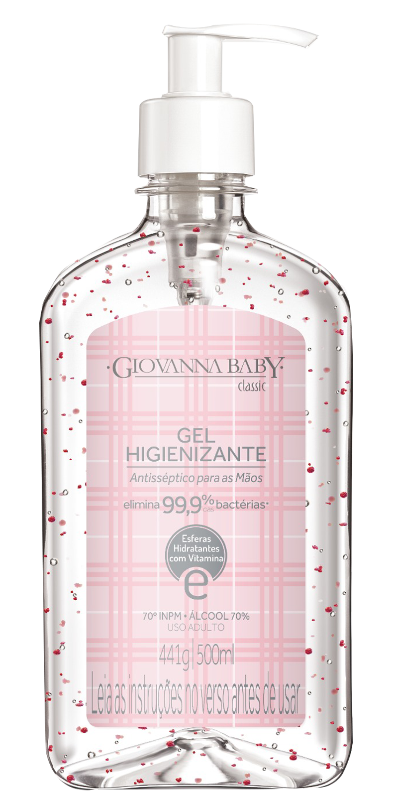 ÁLCOOL GEL PARA MÃOS CLASSIC 70 INPM GIOVANNA BABY 