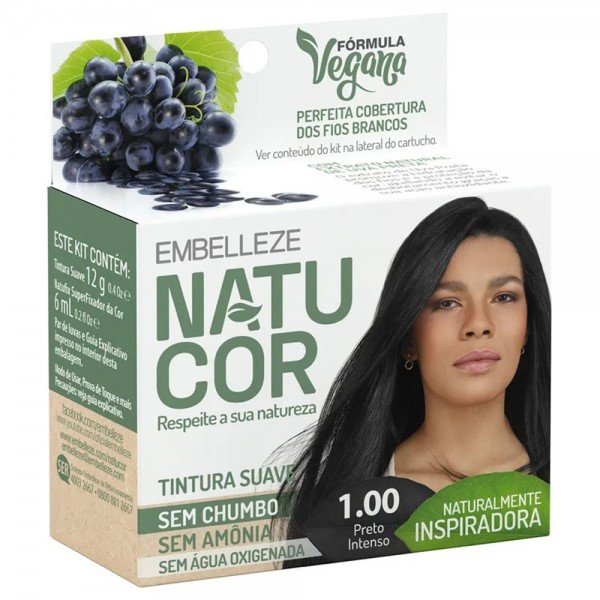 TINTURA PRETO INTENSO 1.00 NATUCOR