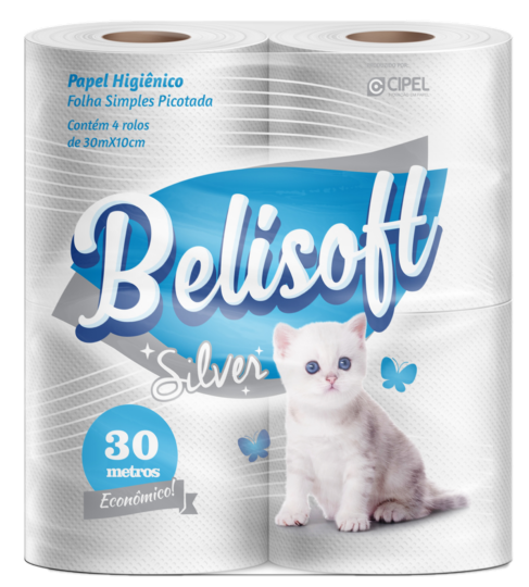 PAPEL HIGIÊNICO NEUTRO 30 METROS BELISOFT 