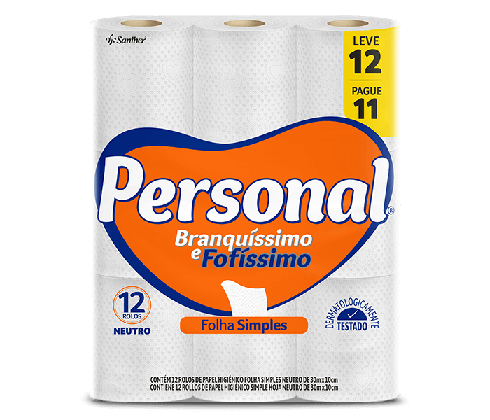 PAPEL HIGIÊNICO NEUTRO LEVE 12 PAGUE 11 PERSONAL 