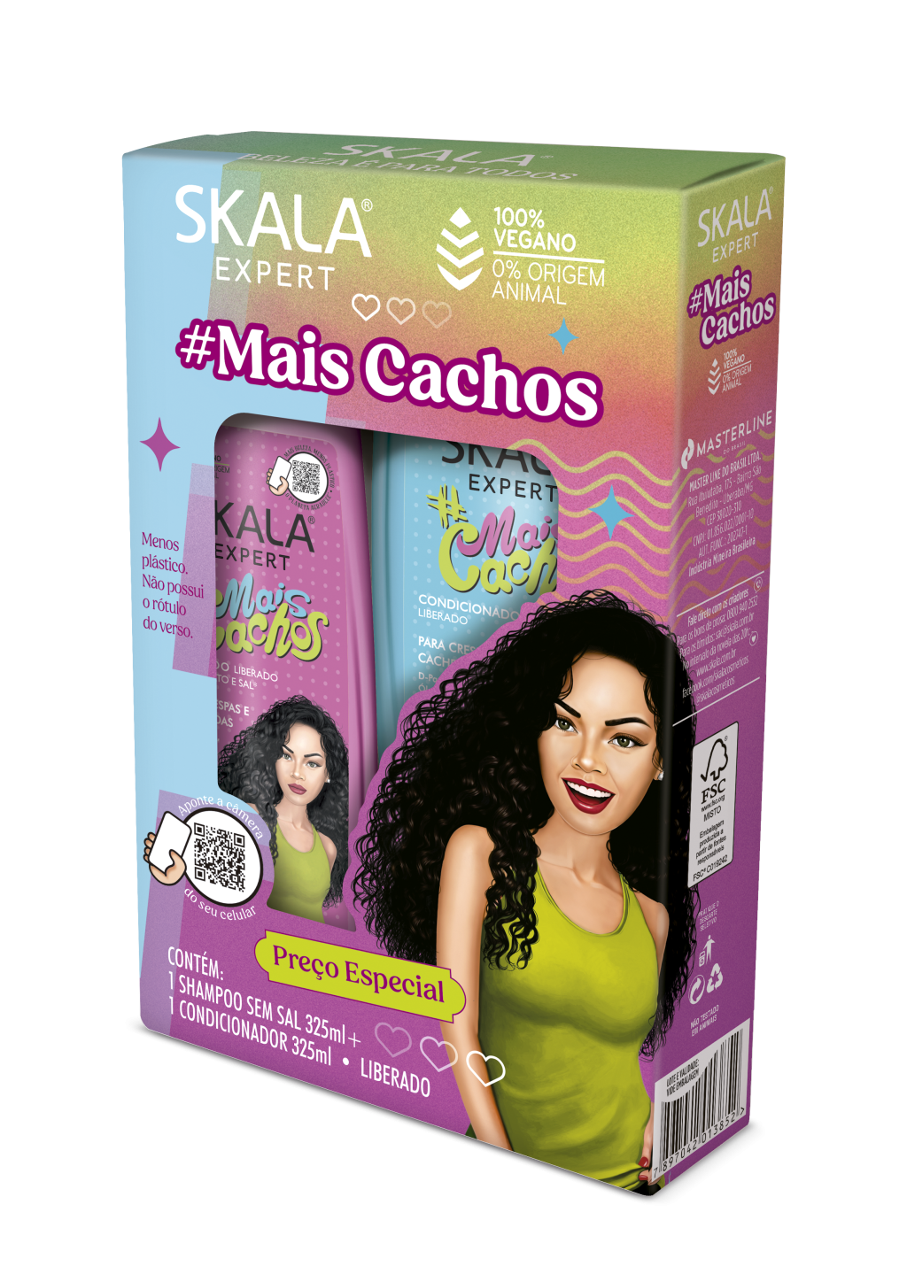 SHAMPOO+CONDICIONADOR MAIS CACHOS SKALA 