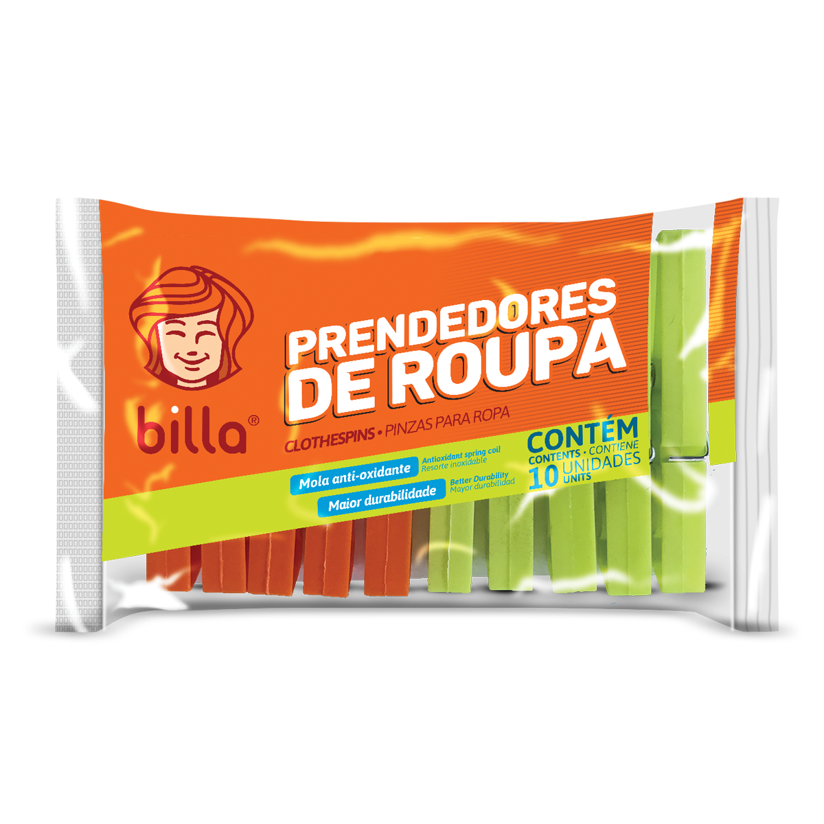 PRENDEDOR DE ROUPA PLÁSTICO BILLA