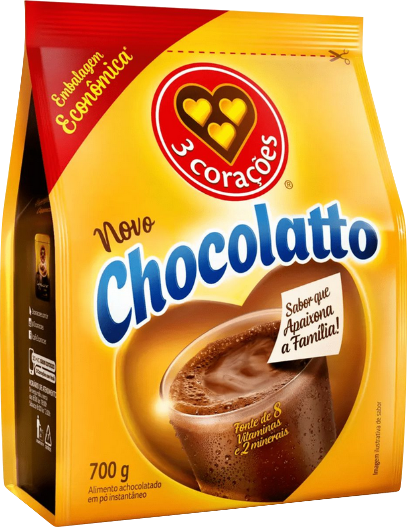 ACHOCOLATADO CHOCOLATTO 3 CORAÇÕES