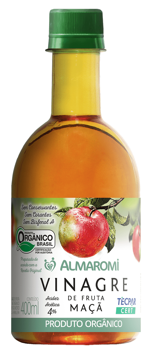 VINAGRE MAÇÃ ORGÂNICO 4% PET ALMAROMI 