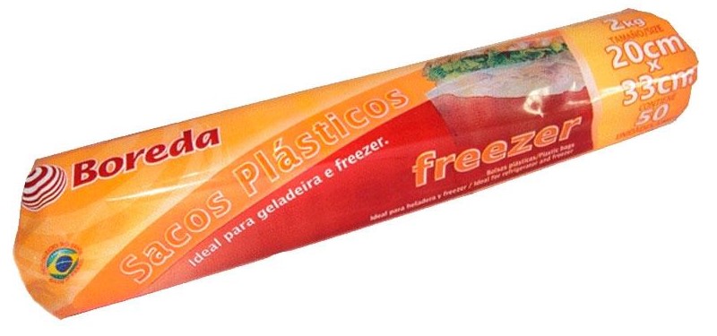 SACO PARA FREEZER ROLO 2KG BOREDA