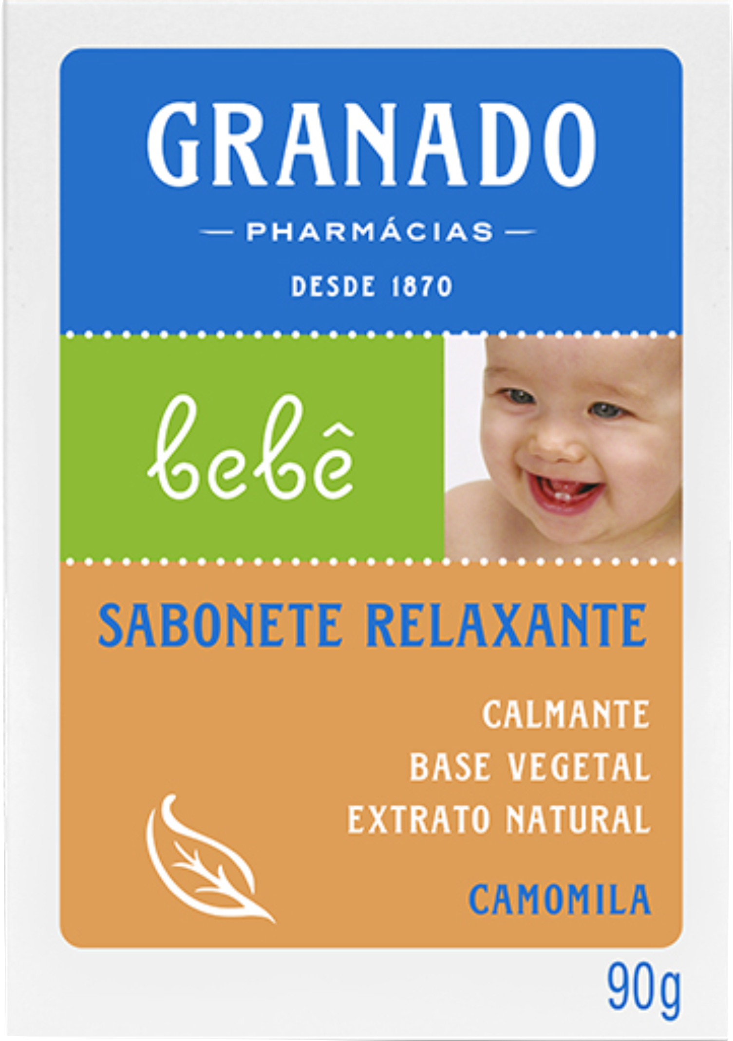 SABONETE GLICERINA BEBÊ CAMOMILA GRAMADO 