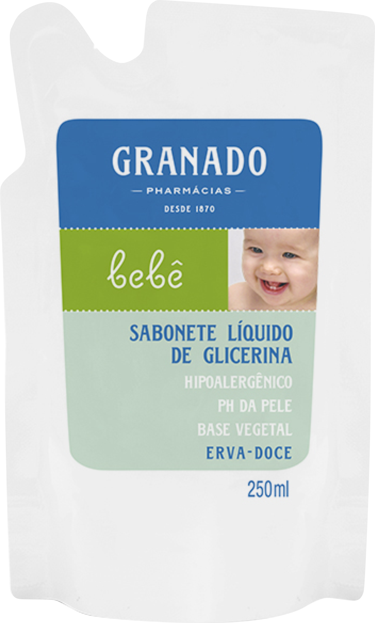 SABONETE LÍQUIDO GLICERINA BEBÊ ERVA DOCE REFIL GRAMADO 