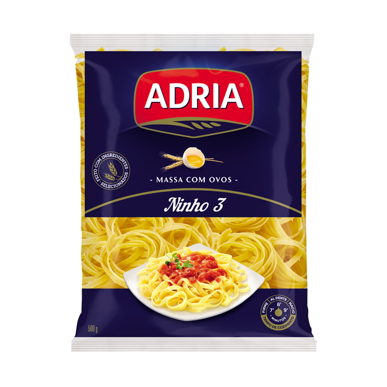 MACARRÃO COM OVOS NINHO ADRIA 