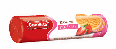 BISCOITO RECHEADO MORANGO BELA VISTA 