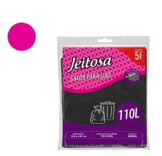 SACO DE LIXO PRETO 110 LITROS JEITOSA 