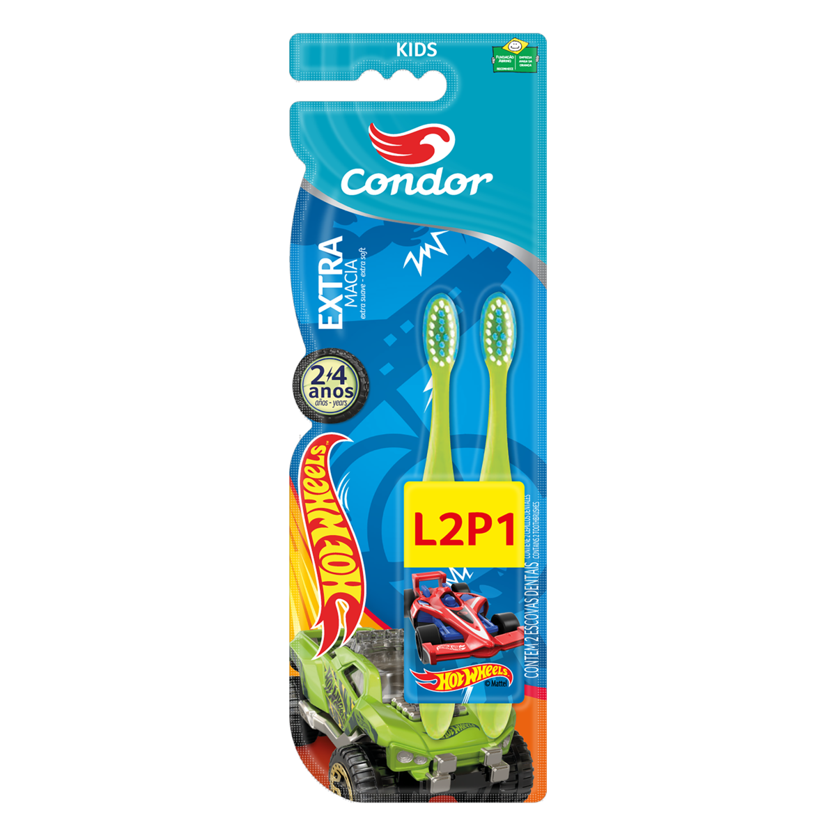 ESCOVA DENTAL INFANTIL HOTWHEELS L2P1 CONDOR 