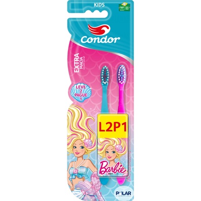 ESCOVA DENTAL INFANTIL BARBIE L2P1 CONDOR 