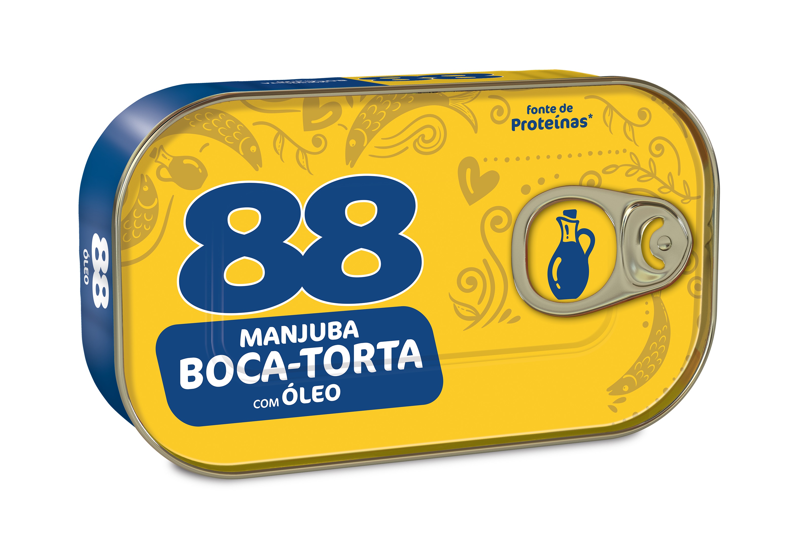 SARDINHA MANJUBA BOCA TORTA ÓLEO ABRE FÁCIL 88 