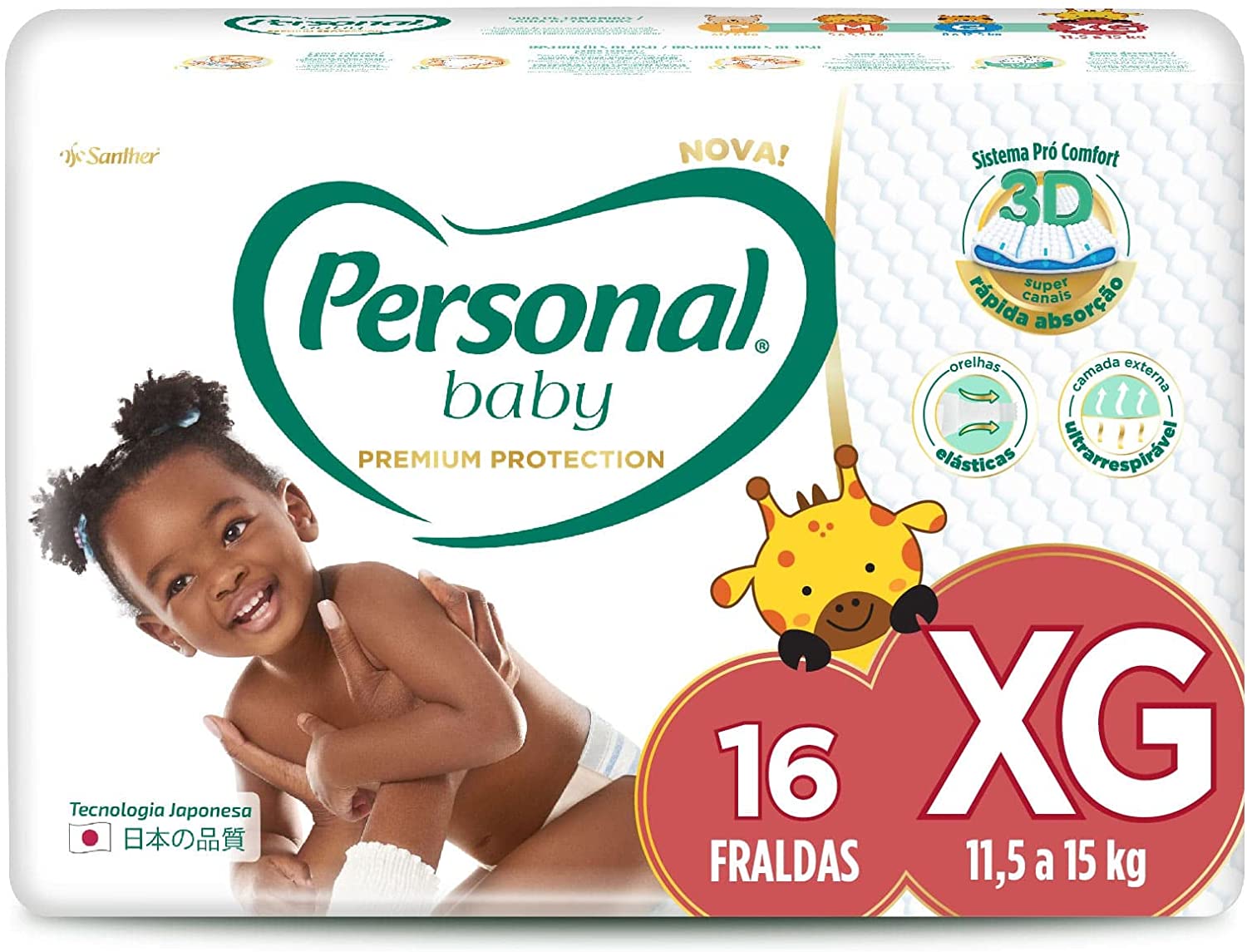 FRALDA PREMIUM JUMBO XG PERSONAL 