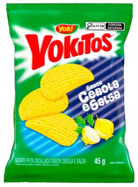 SALGADINHO BATATA ONDULADA CEBOLA SALSA YOKITOS 