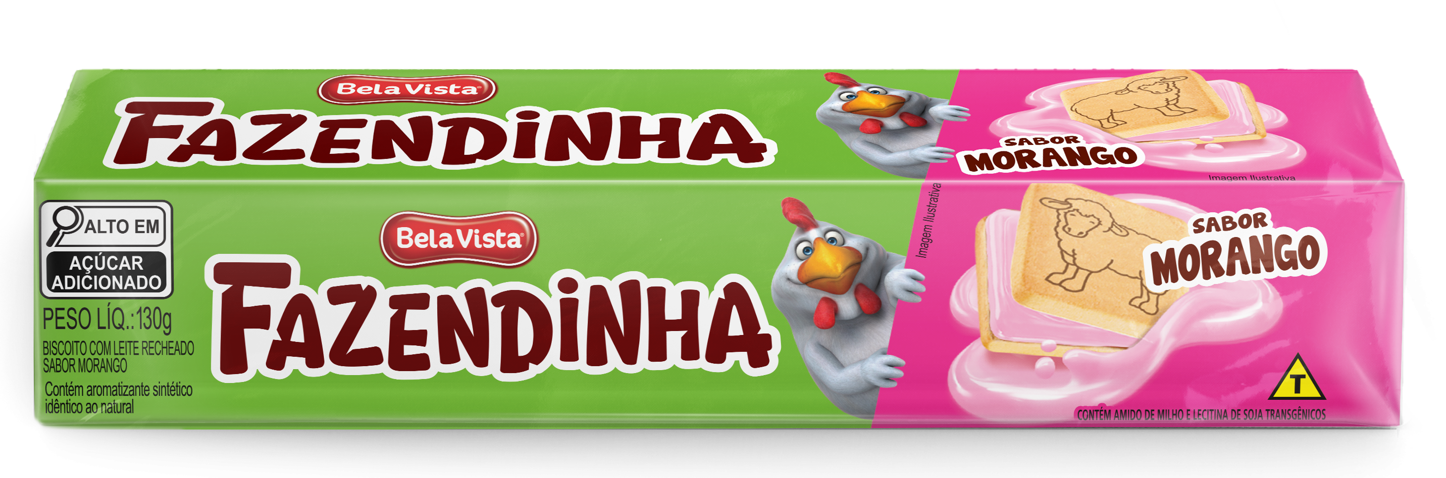 BISCOITO RECHEADO MORANGO FAZENDINHA 