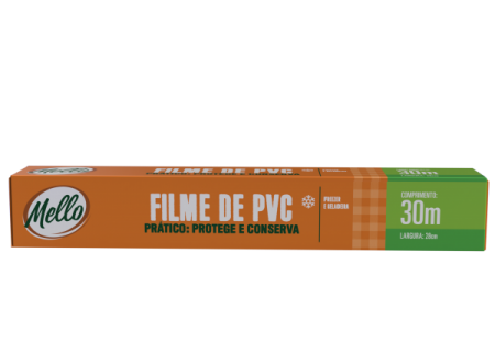 FILME PVC 28CM COM 30 METROS MELLO