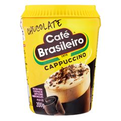 CAFE CAPPUCCINO CHOCOLATE POTE BRASILEIRO