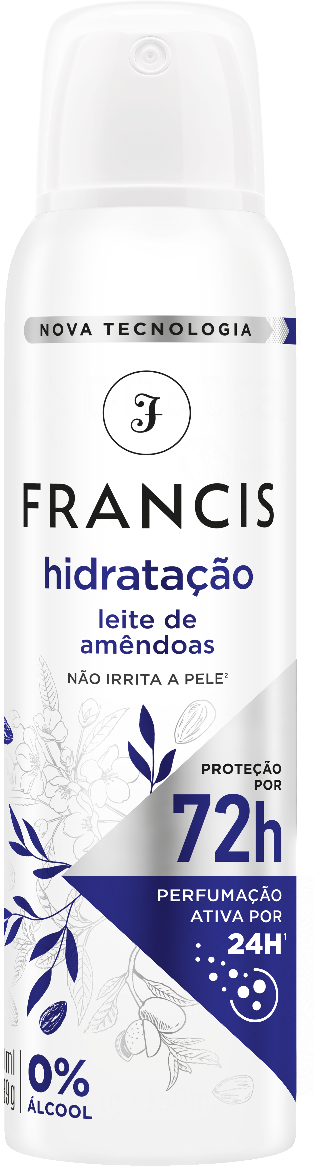 DESODORANTE AEROSOL HIDRATAÇÃO LEITE DE AMÊNDOAS FRANCIS 