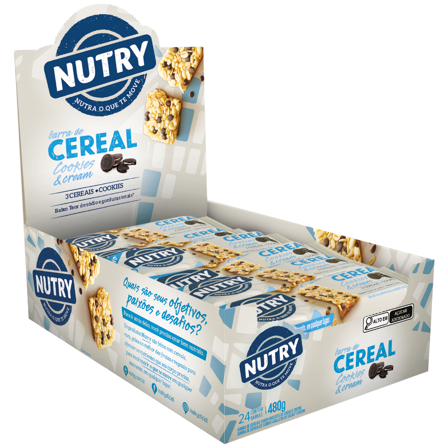 BARRA CEREAL COOKIESCREAM NUTRY 