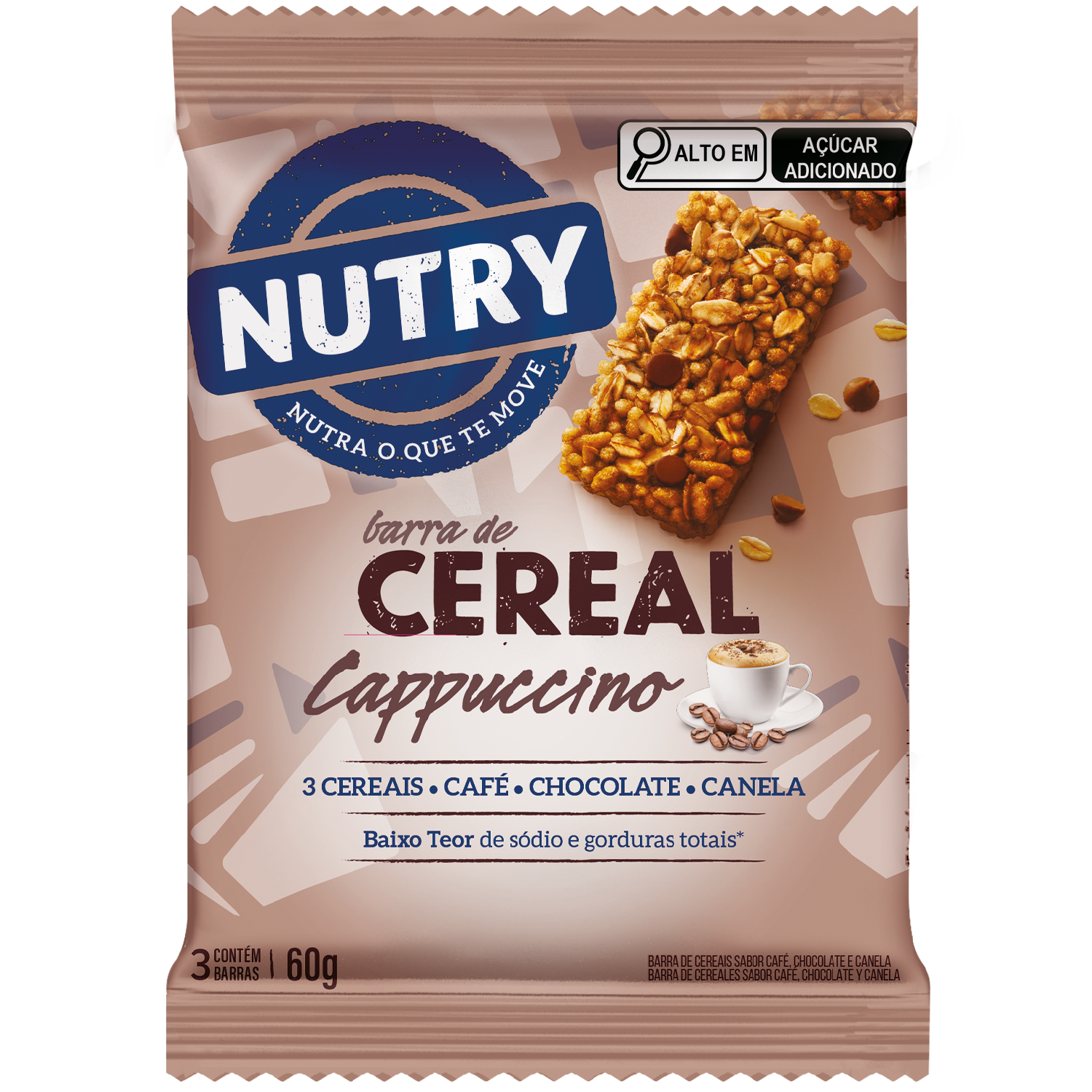 BARRA DE CEREAL SACHÊ CAPUCCINO NUTRY 