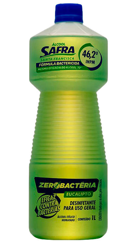 ÁLCOOL LÍQUIDO 46,2 INPM BACTERICIDA EUCALIPTO SAFRA 