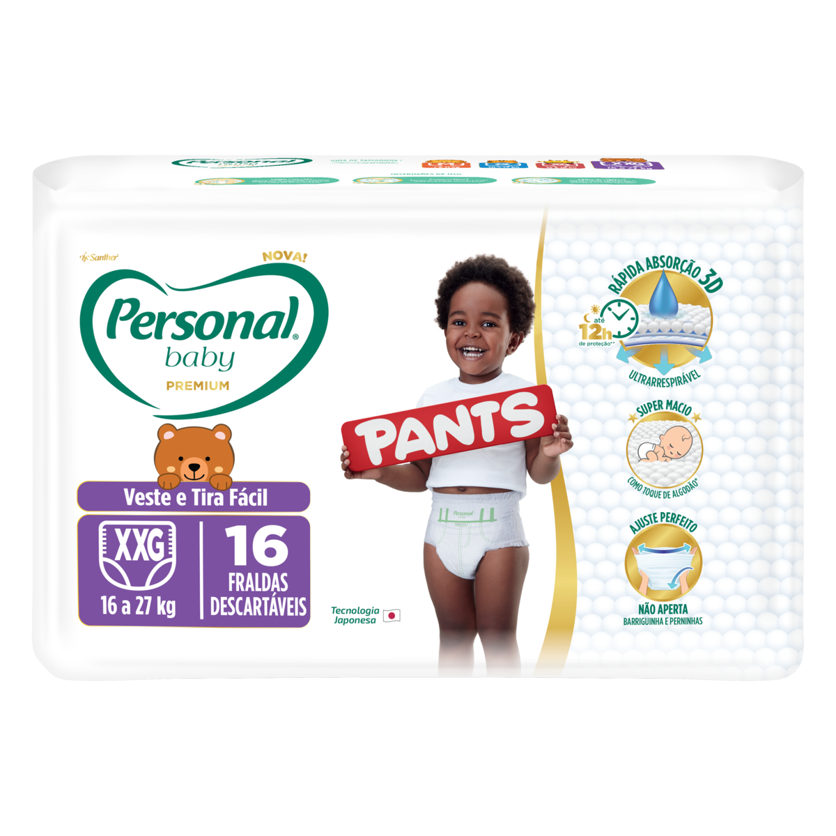 FRALDA PANTS PREMIUM JUMBO XXG PERSONAL 