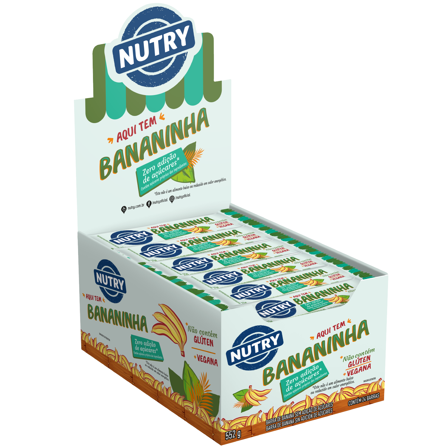 BARRA BANANINHA DISPLAY ZERO NUTRY 