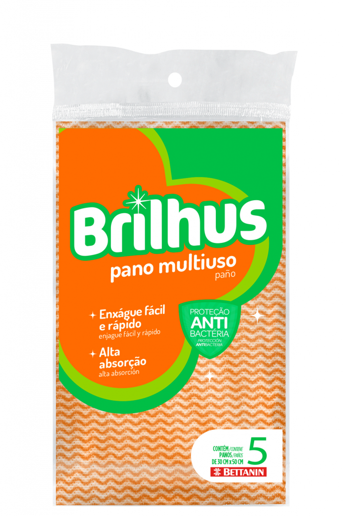 PANO MULTI-USO LARANJA BRILHUS 