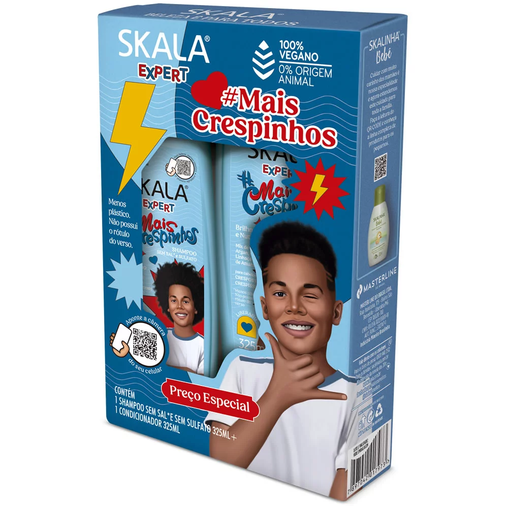 SHAMPOO+CONDICIONADOR MAIS CRESPINHOS  SKALA 