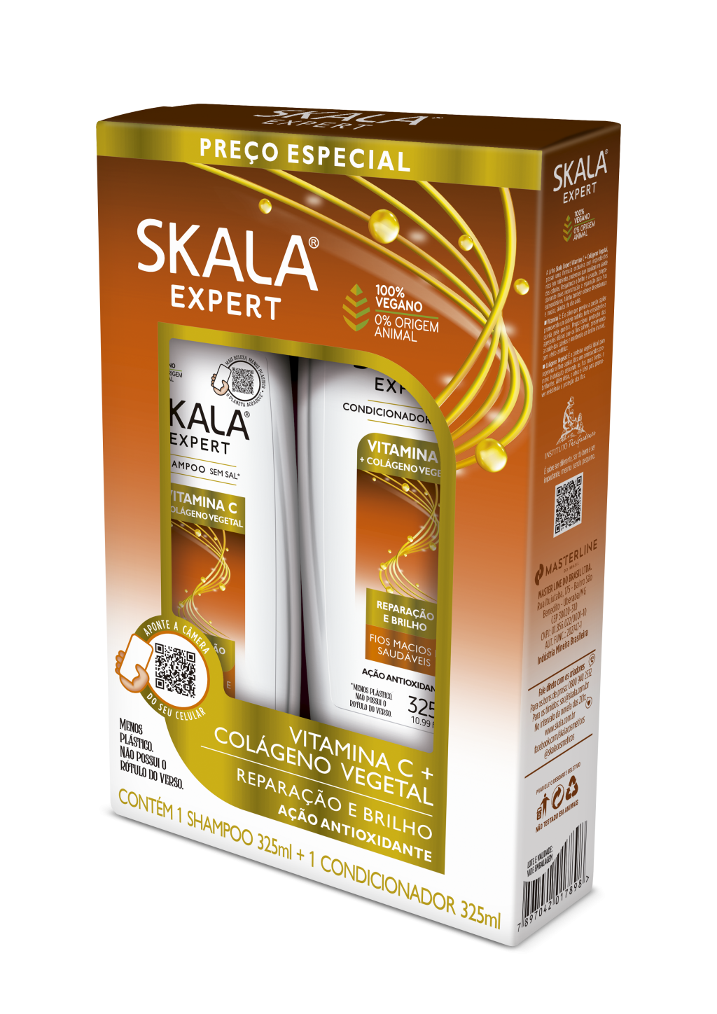 SHAMPOO+CONDICIONADOR VIT C COLÁGENO SKALA 