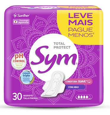 ABSORVENTE NORMAL COM ABAS SUAVE LEVE+ PAGUE- SYM