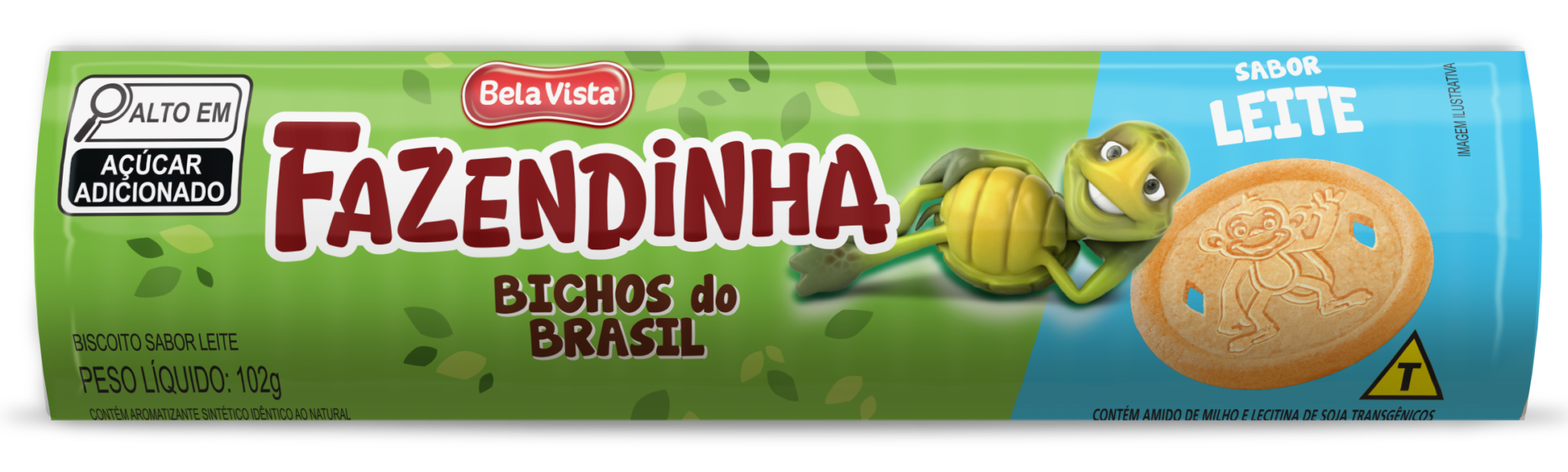 BISCOITO BICHOS SEM RECHEIO LEITE FAZENDINHA 