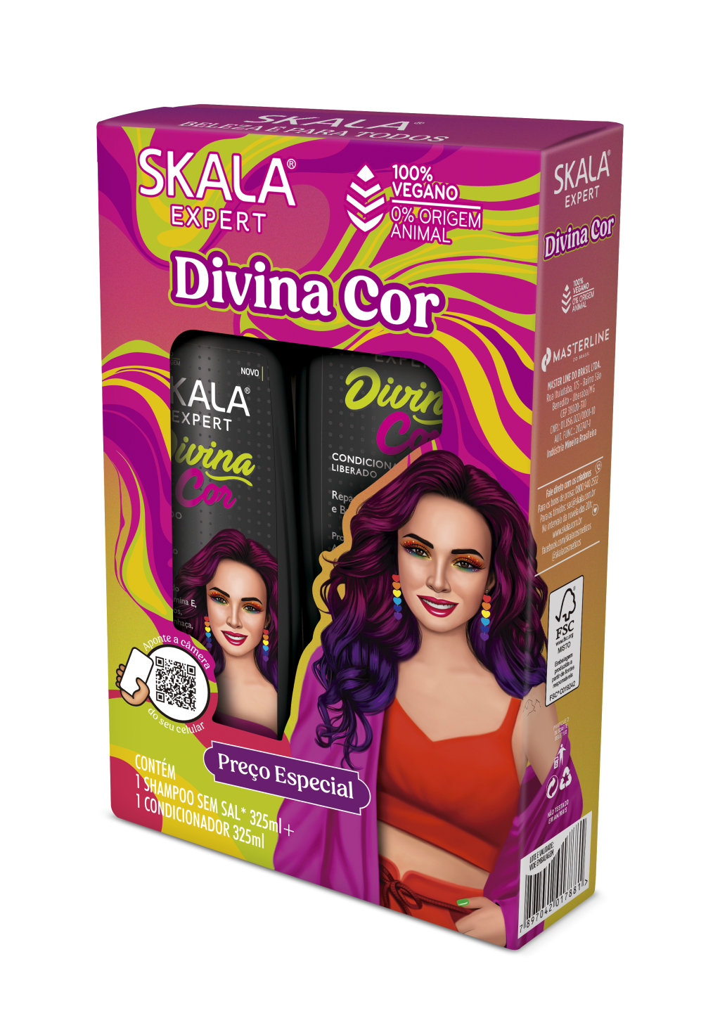 SHAMPOO+CONDICIONADOR DIVINA COR SKALA 