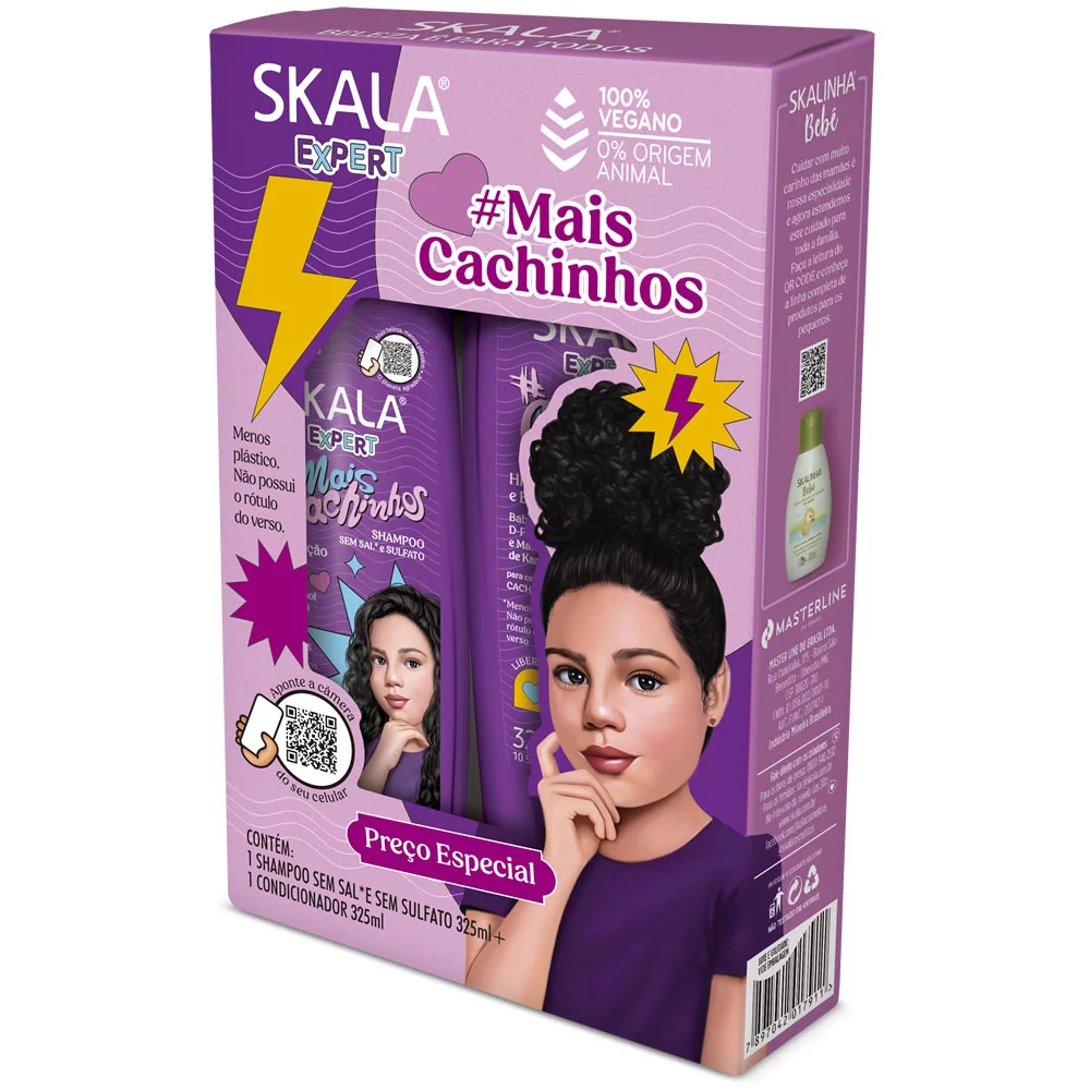 SHAMPOO+CONDICIONADOR MAIS CACHINHOS SKALA 