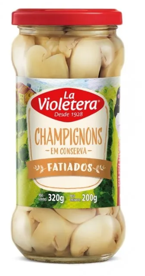 COGUMELO CHAMPIGNON FATIADO VIDRO LA VIOLETERA