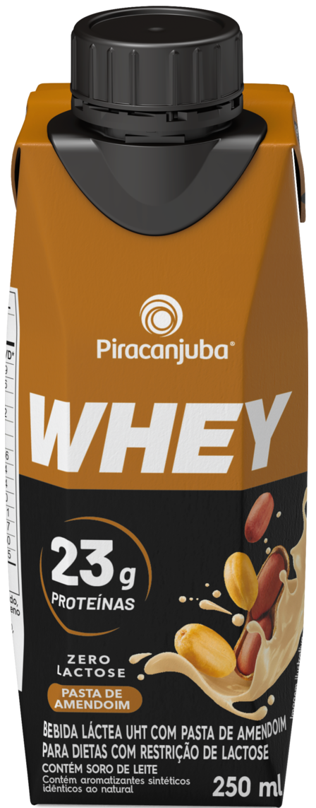 BEBIDA LÁCTEA WHEY 23 GR ZERO LACTOSE AMENDOIM PIRACANJUBA 