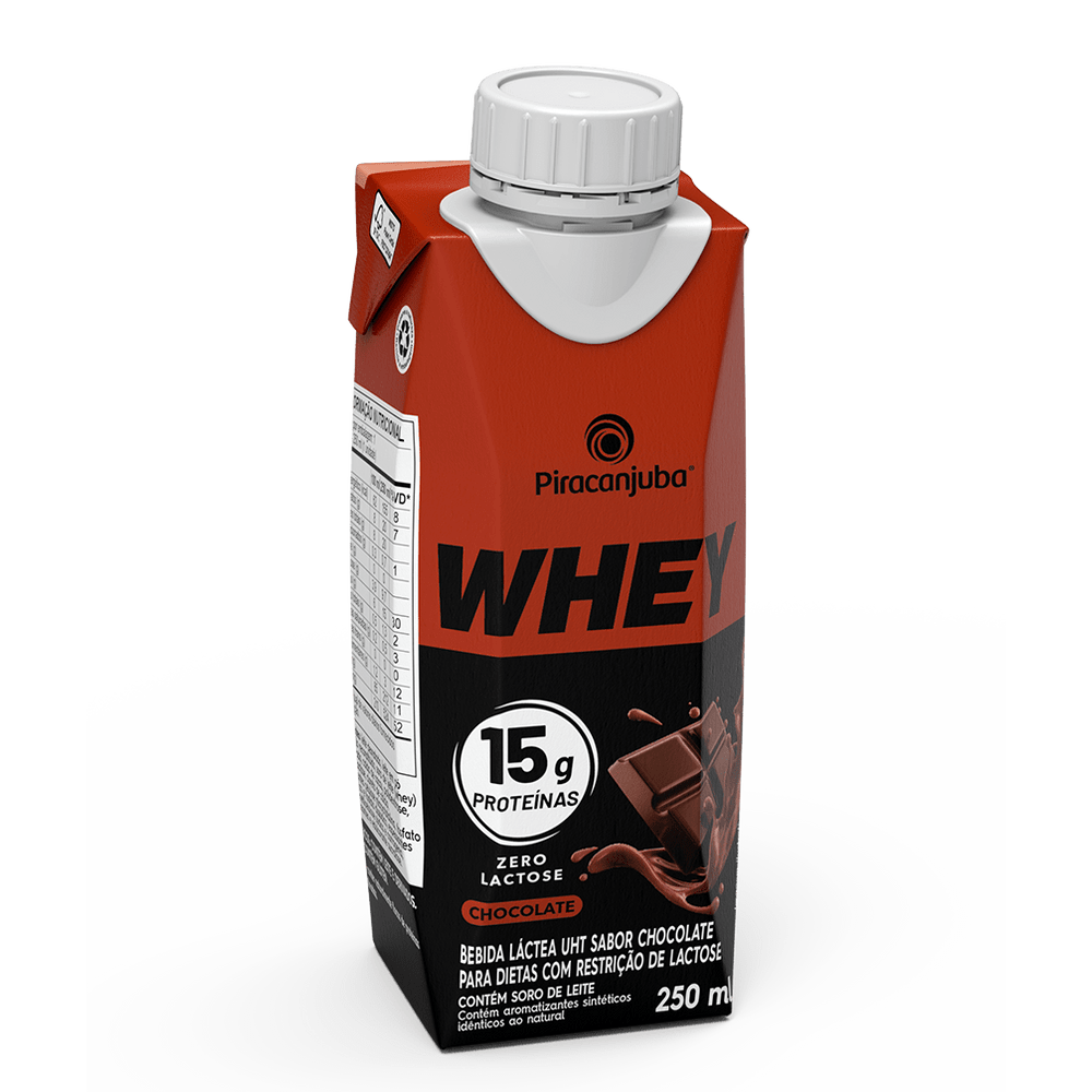 BEBIDA LÁCTEA WHEY 15GR ZERO LACTOSE CHOCOLATE PIRACANJUBA 